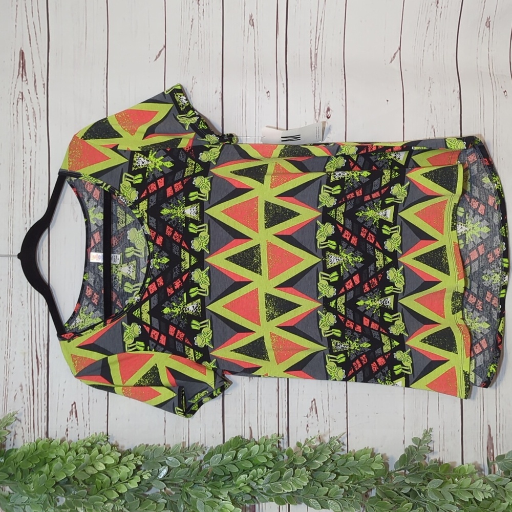 LuLaRoe Classic T Disney Kermit the Frog Aztec High Low Women's Size Medium